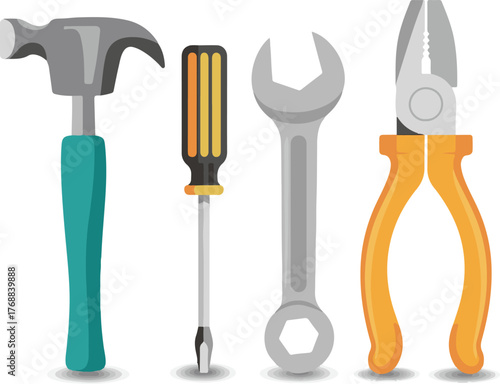 tools isolated on white background