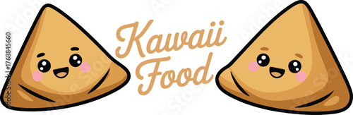 Kawaii dumpling cartoon illustration, cute food character design, smiling Asian snack art, adorable Japanese cuisine mascot, happy dim sum drawing, playful kawaii food artwork