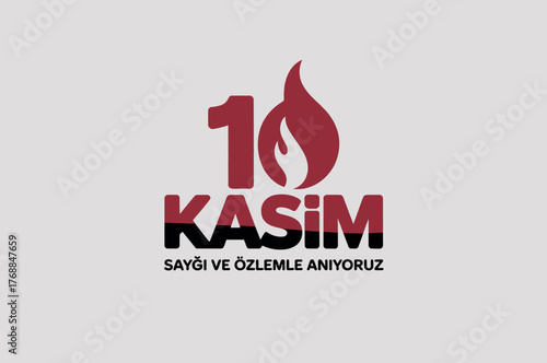 10 Kasım Commemoration Design for Turkish Remembrance Day