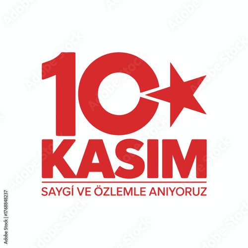 10 Kasım Commemoration Design for Turkish Remembrance Day