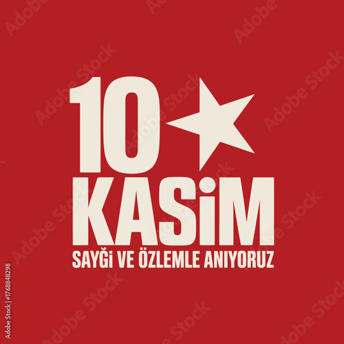 10 Kasım Commemoration Design for Turkish Remembrance Day