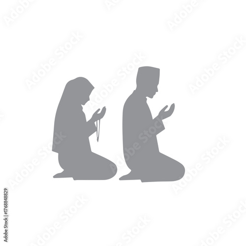 Muslim Couple Praying