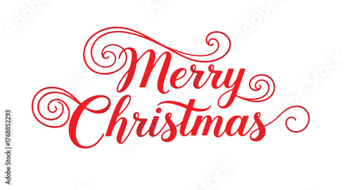 Merry Christmas and Happy New Year text, lettering for greeting cards, banners, posters, isolated vector illustration. Merry Christmas and Happy New Year greeting