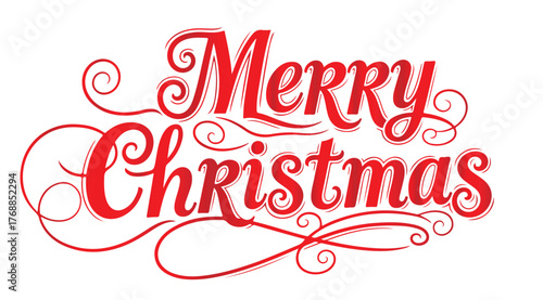 Merry Christmas and Happy New Year text, lettering for greeting cards, banners, posters, isolated vector illustration. Merry Christmas and Happy New Year greeting