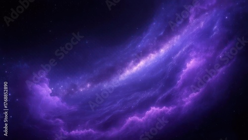 Fototapeta Naklejka Na Ścianę i Meble -  Purple galaxy nebula in deep space