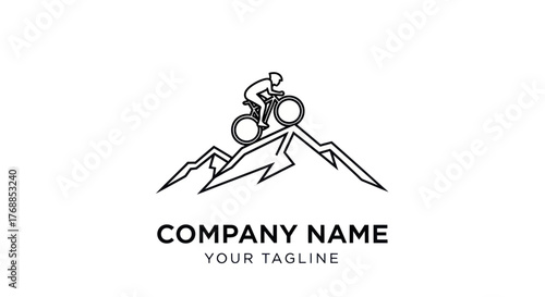 Mountain Biker Conquering Peaks - A Symbol of Adventure and Endurance.