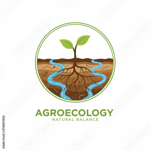 Interconnected network of living organisms and natural environments sustaining life balance.