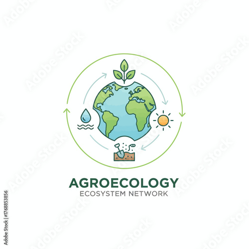 Interconnected network of living organisms and natural environments sustaining life balance.