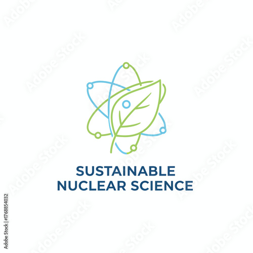 innovative symbol of nuclear science initiative combining energy, research, and safe technology.