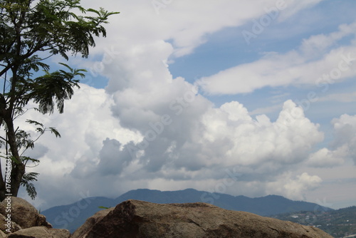clouds over the mountain