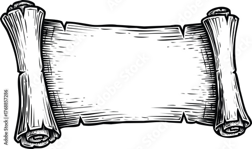 Vintage scroll engraving art design