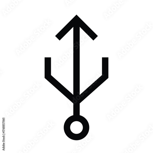 Outline USB flash drive icon for storage and memory.