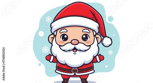Delightful Christmas Santa Claus Vector Artwork, Ideal for Spreading Holiday Joy and Festive Cheer