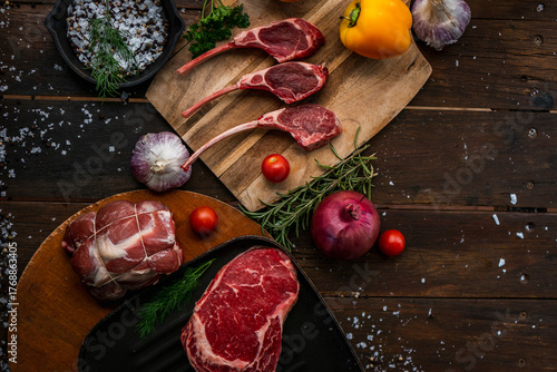 Christmas Feast Raw Meat