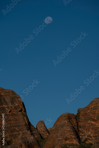 Moon Rise Above the Mountains