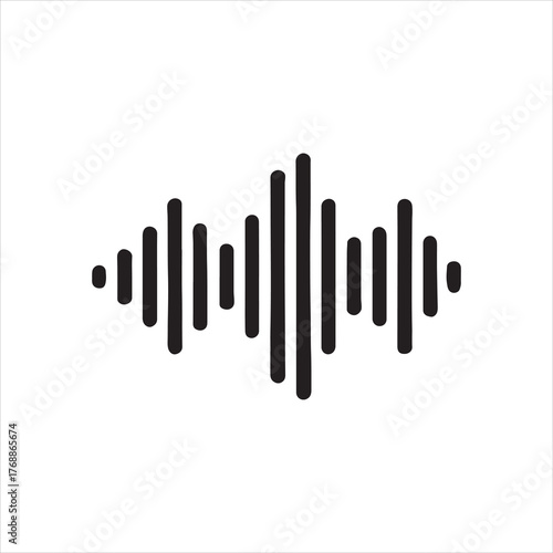 Abstract sound wave illustration graphic equalizer concept representing music audio signal visual voice frequency diagram in black and white tone