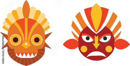 Ancient Papua New Guinea Spirit Mask with Shell Decoration – Traditional Tribal Art, Cultural Heritage, Handcrafted Ethnic Mask, Authentic Oceanic Artwork for Collectors and Decor Enthusiasts