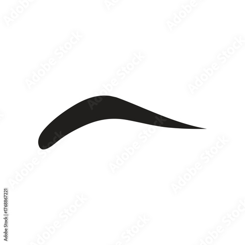 eyebrow logo icon illustration flat