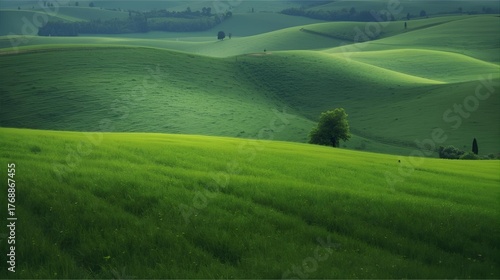 Fototapeta Naklejka Na Ścianę i Meble -  landscape with green grass 