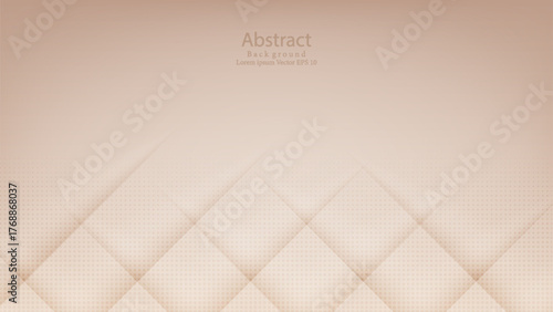 Elegant Beige brown Geometric Background with Subtle Gradient and Overlapping Diamond Pattern. Modern Trendy design in Vector Illustration