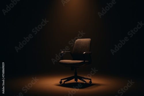 black leather chair for We are hiring post background 