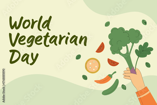 Vector art of world vegetarian day celebrated with a vibrant illustration of a bowl overflowing with fresh vegetables and healthy ingredients