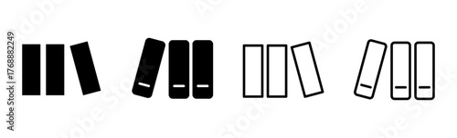 Library icon set. education icon vector