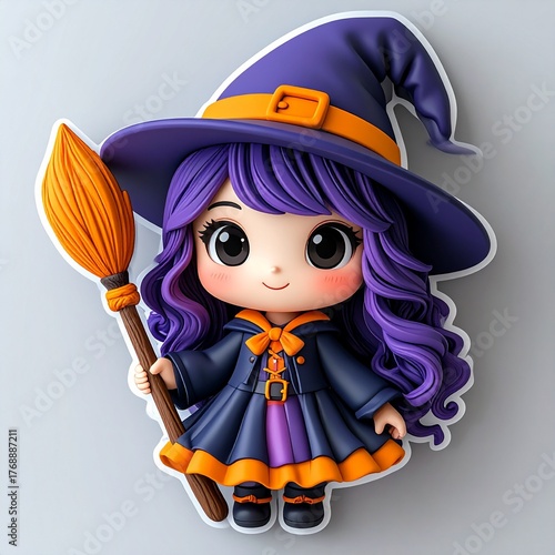 3D little witch
