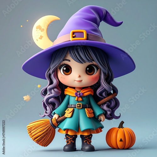 3D little witch