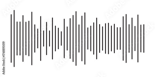Sound wave icon, podcast player interface, music symbol, sound wave. Microphone sound wave. The sound wave set. Sound waves for voice message. Audio wave icon. Waveform pattern for music player or app