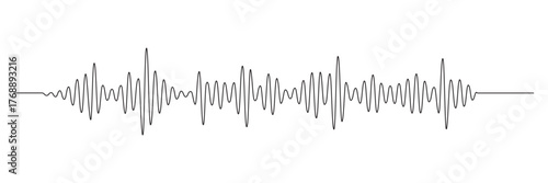 Sound wave icon, podcast player interface, music symbol, sound wave. Microphone sound wave. The sound wave set. Sound waves for voice message. Audio wave icon. Waveform pattern for music player or app