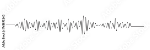 Sound wave icon, podcast player interface, music symbol, sound wave. Microphone sound wave. The sound wave set. Sound waves for voice message. Audio wave icon. Waveform pattern for music player or app