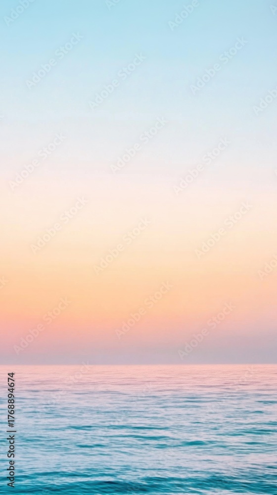 Fototapeta premium Minimal Abstract Gradient of Sky Colors Above the Ocean