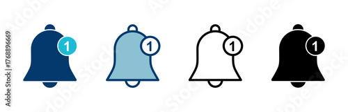 Bell Icon vector isolated on white background. Notification symbol. Bell vector icon