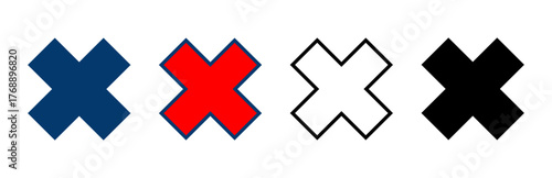 Close icon vector isolated on white background. Delete icon. remove, cancel, exit symbol