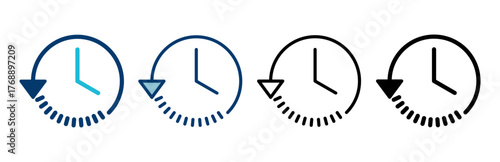 History icon vector isolated on white background. History vector icon