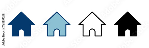 Home icon vector isolated on white background. House vector icon. Address