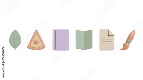 green pencil and green leaf