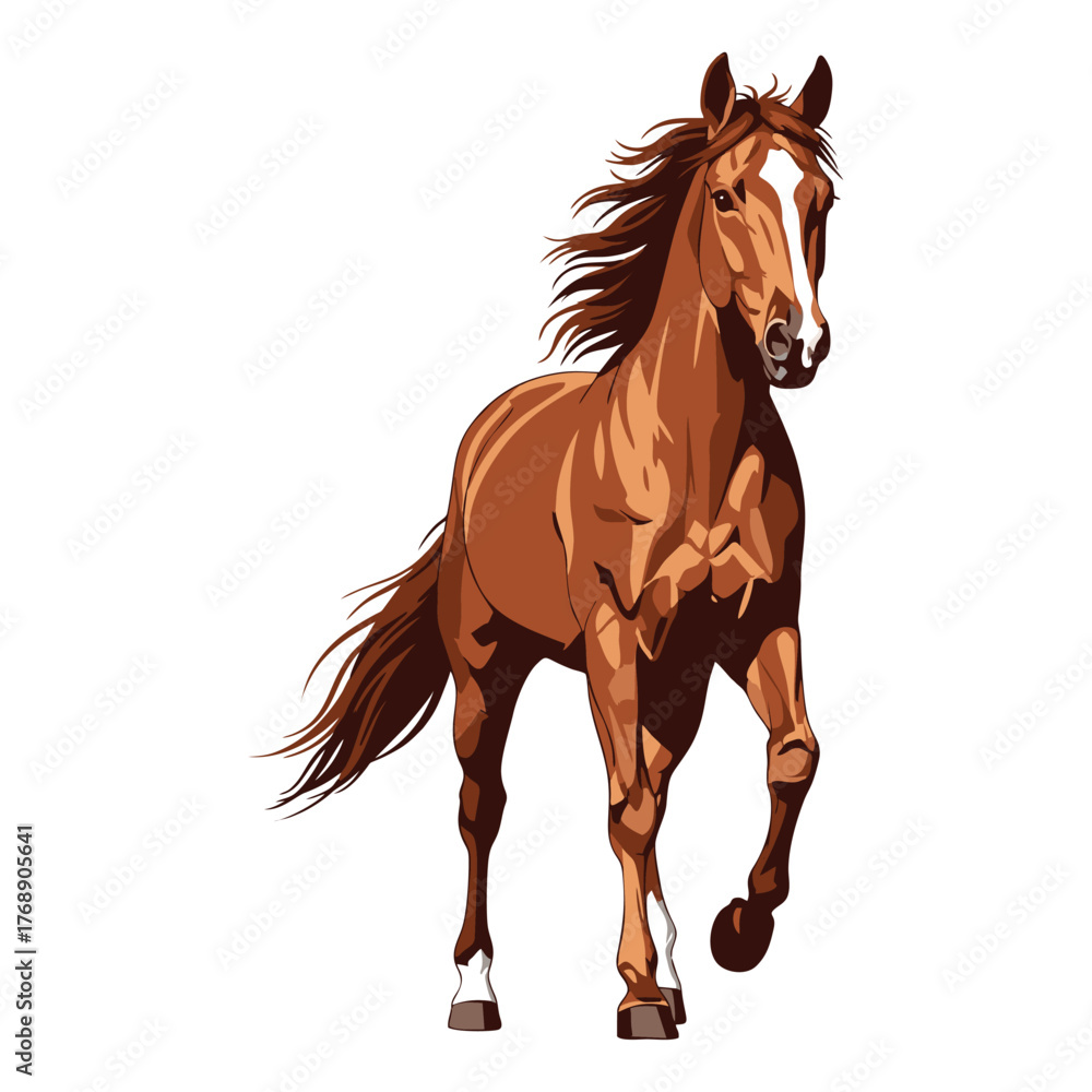 Obraz premium horse vector illustration with white background
