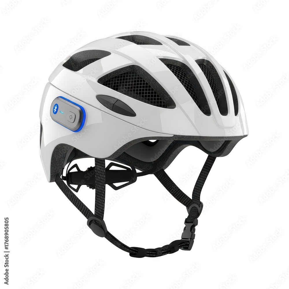 Naklejka premium Isolated close up of a white cricket helmet isolated illustration on transparent background