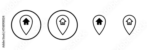 Address icon logo design. home location sign and symbol. pinpoint