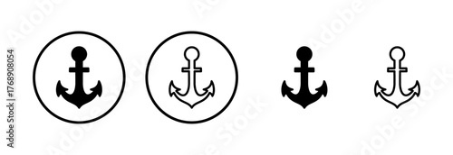 Anchor icon logo design. Anchor sign and symbol. Anchor marine icon.