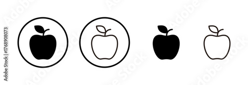 Apple icon logo design. Apple sign and symbols for web design.