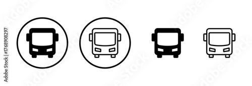 Bus icon logo design. bus sign and symbol