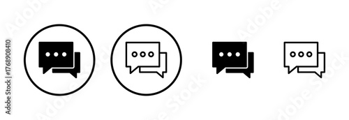 Chat icon logo design. speech bubble sign and symbol. comment icon. message