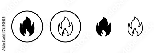 Fire icon logo design. fire sign and symbol