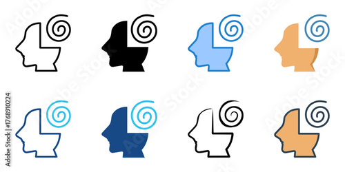 Mental Illness icon set multiple style collection 
