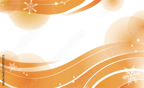 冬の温かなイメージ背景イラストフレーム