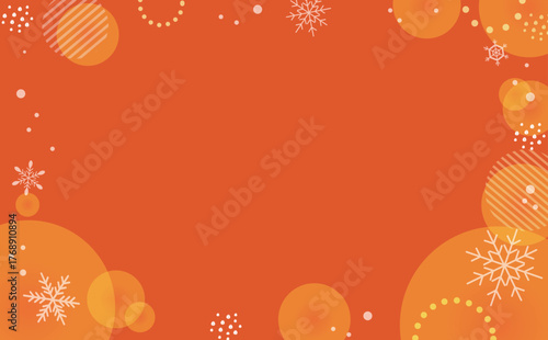 冬の暖かいイメージイラストフレーム素材