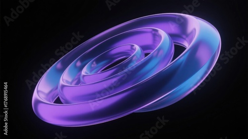 Abstract 3D spiral rings